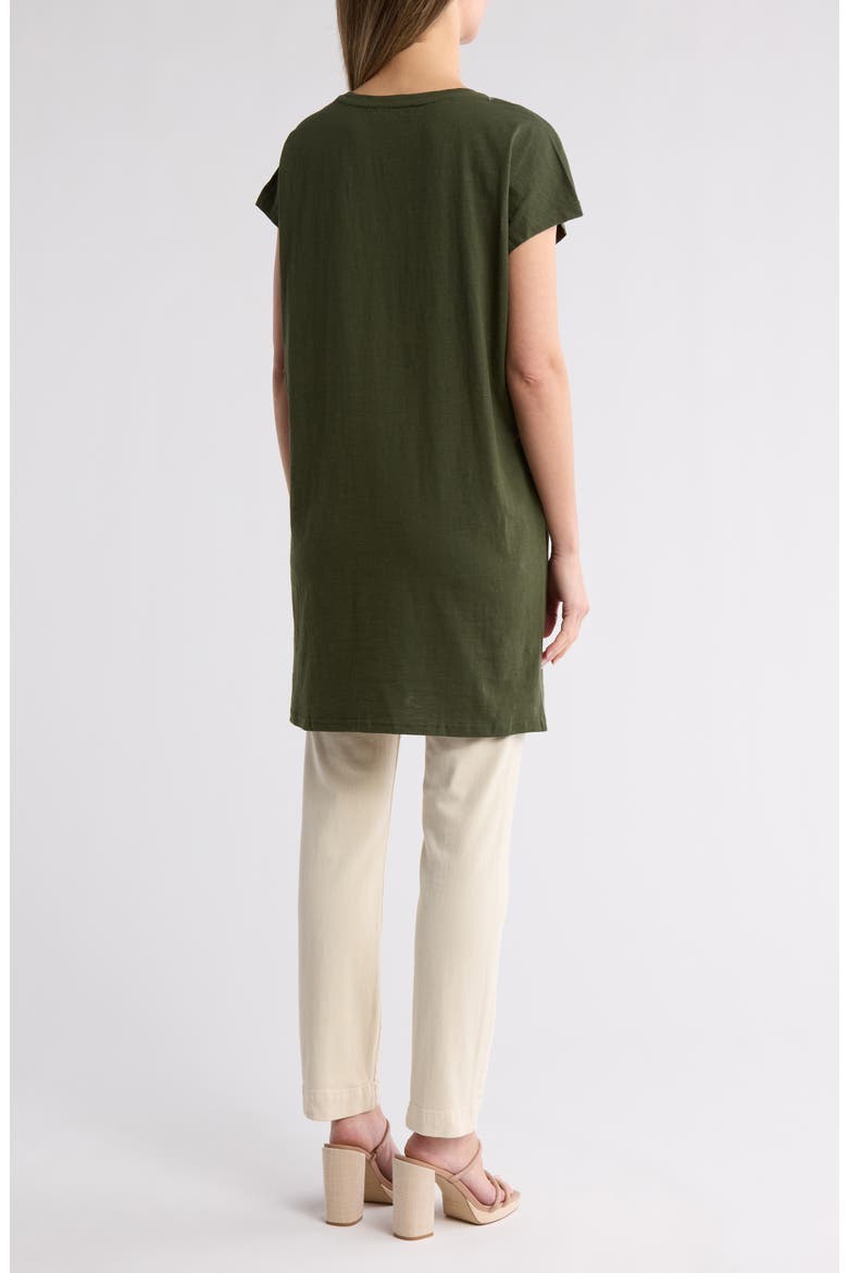 Arabella Slub Cotton Tunic T-Shirt, Alternate, color, OLIVE