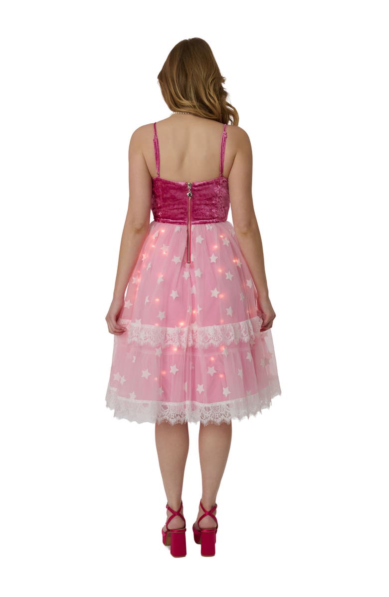 Unique Vintage Light Up Dream Glow Swing Dress, Alternate, color, Pink Light Up