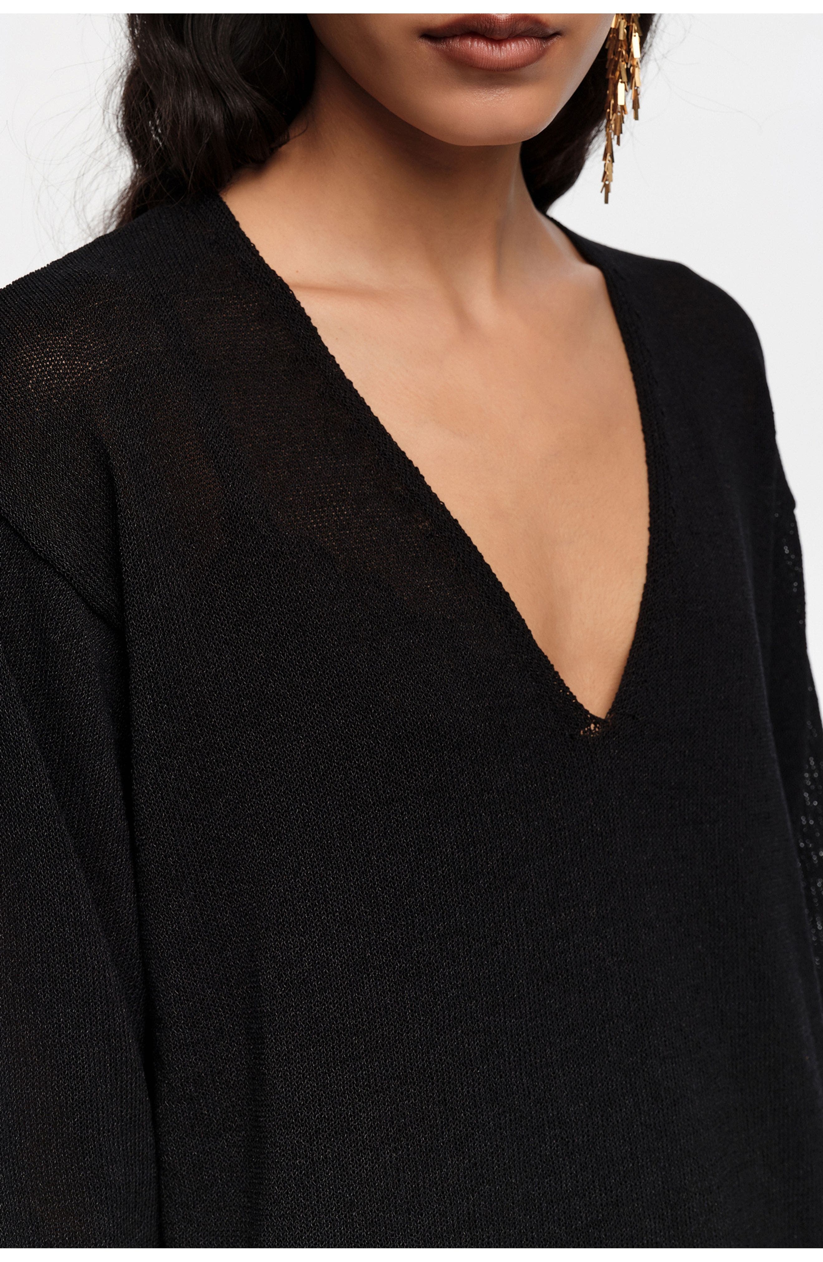 Cotton V-Neck Sweater - image 2