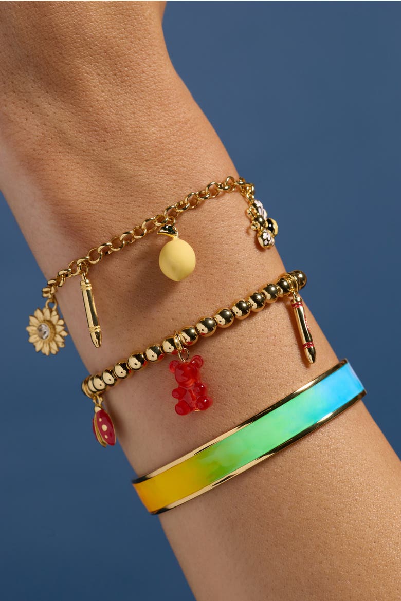 Crayola  x Alex and Ani Fan Favorites Rainbow Resin Cuff, Alternate, color, Gold