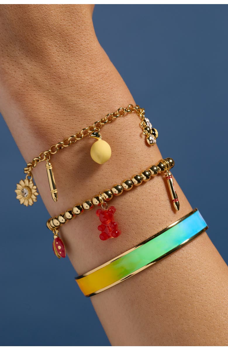 Alex and Ani Crayola x Alex and Ani Fan Favorites Rainbow Resin Cuff, Alternate, color, Gold