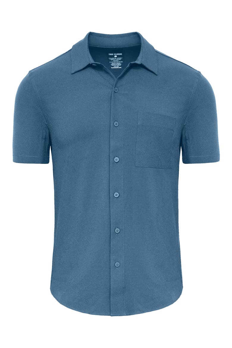 Ripstop Commuter Short Sleeve Button-Down Shirt, Alternate, color, FIORD