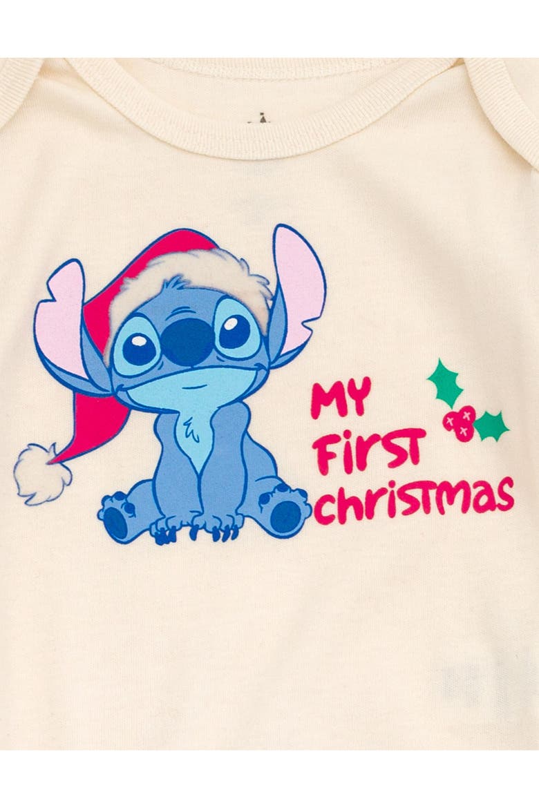Lilo & Stitch Christmas Bodysuit and Leggings Set, Alternate, color, Stitch Red Plaid