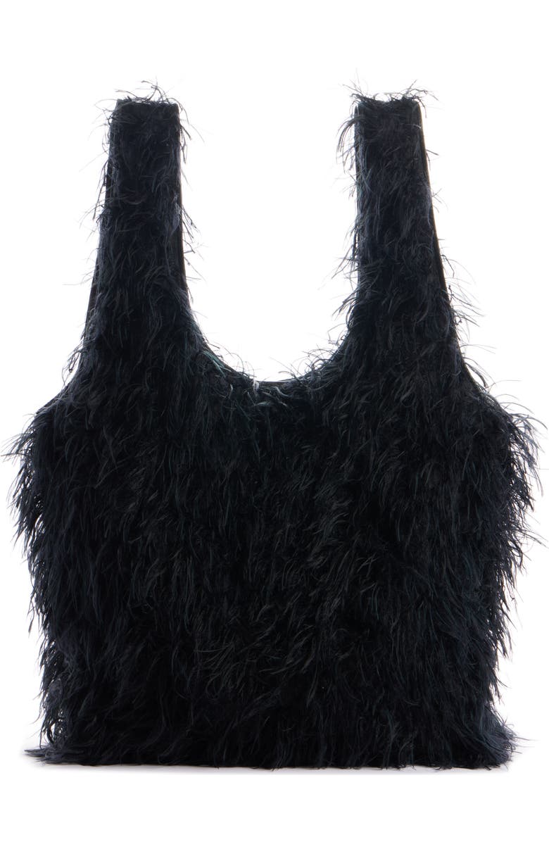 Dries Van Noten Shaggy Faux Fur Tote, Alternate, color,