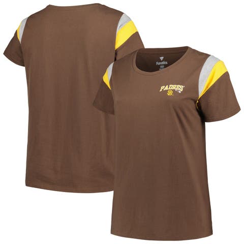 Women's Profile Brown San Diego Padres Plus Size Scoop Neck T-Shirt