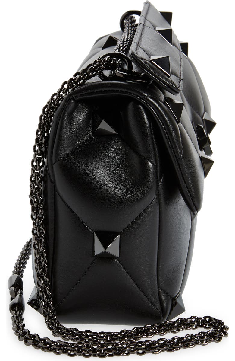 Valentino Garavani Large Roman Stud Quilted Lambskin Leather Shoulder Bag, Alternate, color,