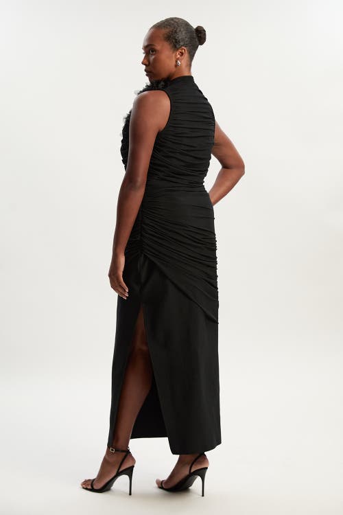 Karen Millen Bandage Knitted Maxi Dress In Black