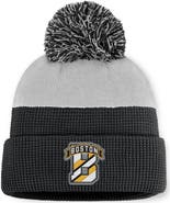 FANATICS Men's Fanatics Black/Gray Boston Bruins Authentic Pro Home Ice Cuffed Knit Hat with Pom