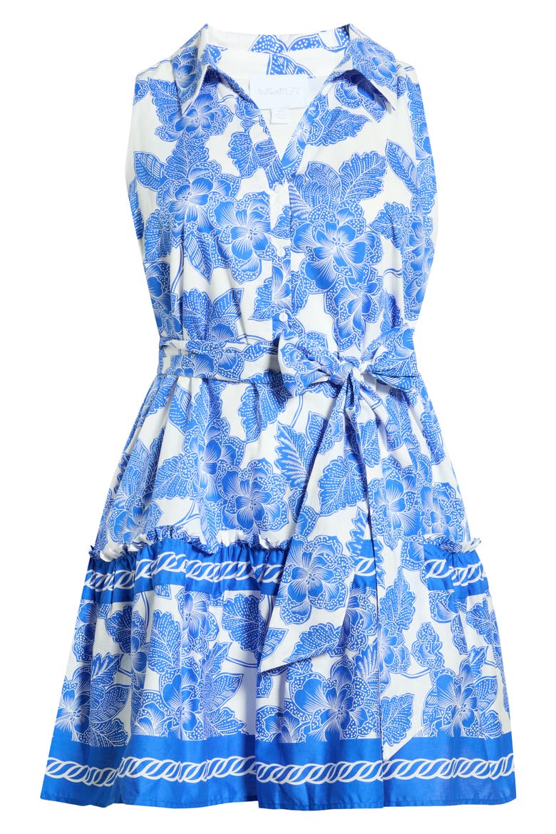 Rency Floral Zady Sleeveless Dress, Alternate, color, WHT-BLU