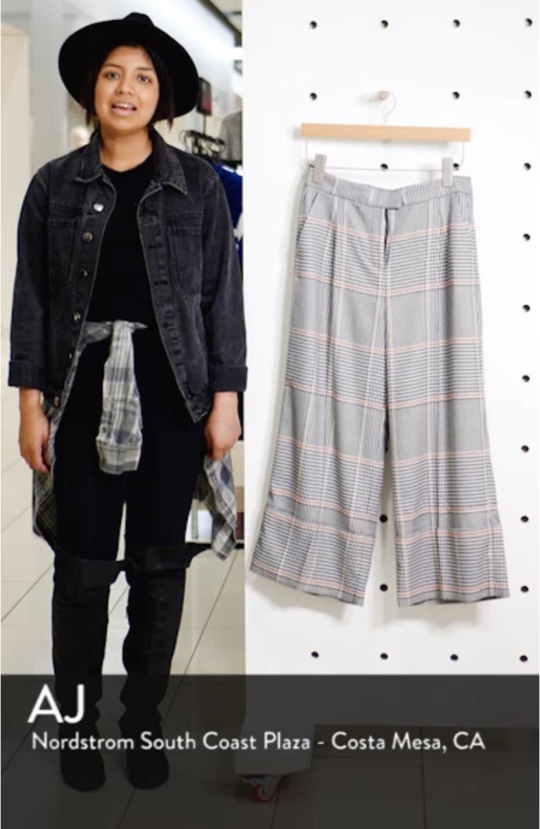 x Atlantic-Pacific Plaid Wide Leg Crop Pants, sales video thumbnail