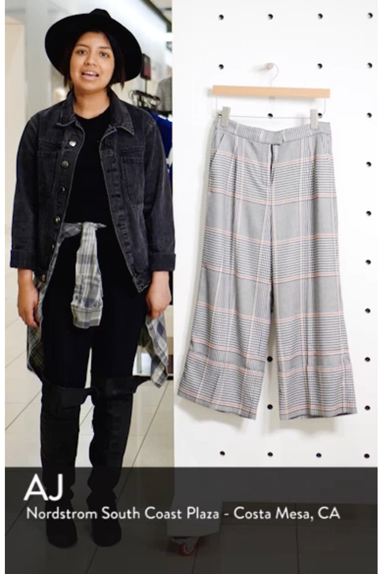 x Atlantic-Pacific Plaid Wide Leg Crop Pants video