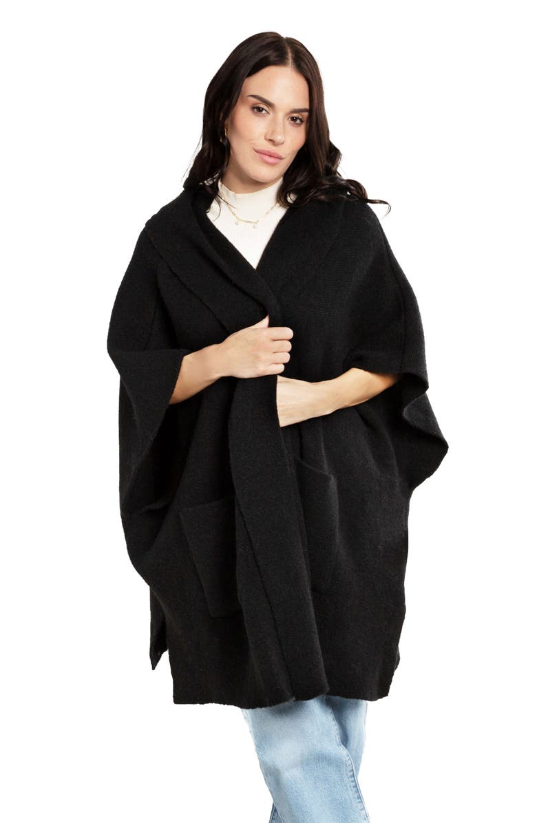 SAACHI Oversize Hooded Topper, Alternate, color, Black