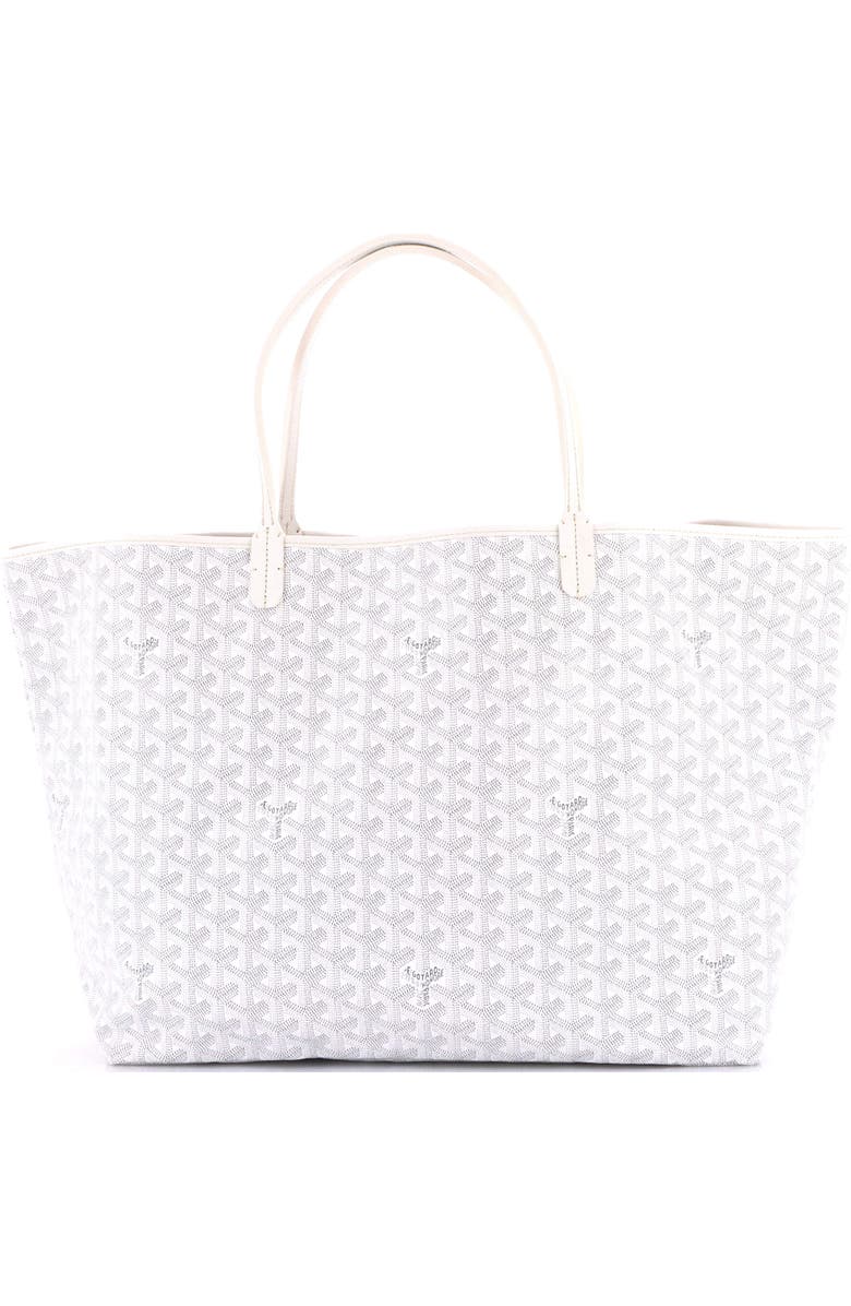 Pre-Owned Goyard Saint Louis Tote Coated Canvas GM, Main, color, White
