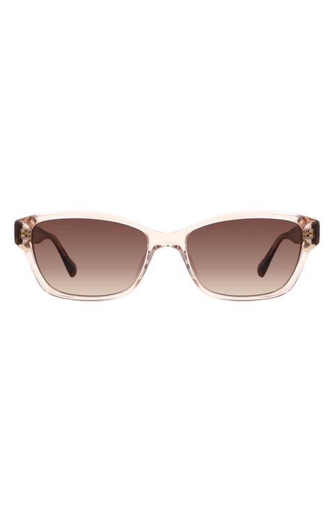 ayla 53mm gradient rectangular sunglasses
