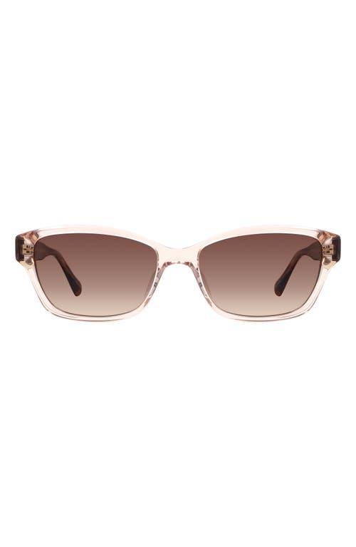KATE SPADE KATE SPADE NEW YORK AYLA 53MM GRADIENT RECTANGULAR SUNGLASSES 