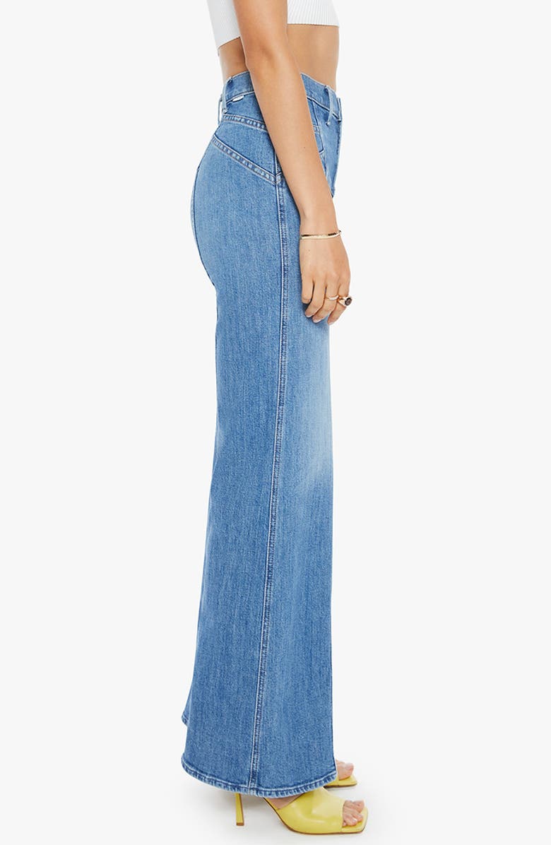 MOTHER The Sunny Hustler Roller Sneak Wide Leg Jeans, Alternate, color, 