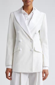 Eleventy Double Breasted Satin Tuxedo Jacket