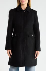 Sam Edelman Inset Waist Bouclé Coat