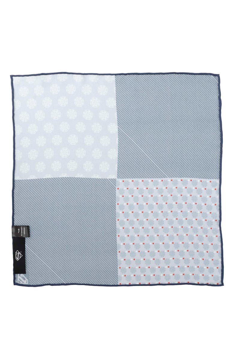 Cufflinks, Inc. Superman Motif Silk Pocket Square, Alternate, color, 