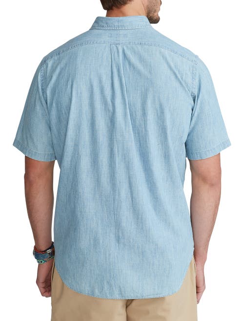 Polo Ralph Lauren Big & Tall Chambray Sport Shirt In Lt Indigo