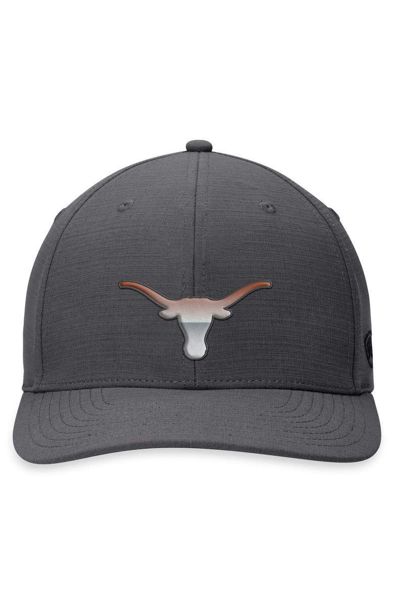 TOP OF THE WORLD Men's Top of the World Gray Texas Longhorns Iron Flex Hat, Alternate, color, 