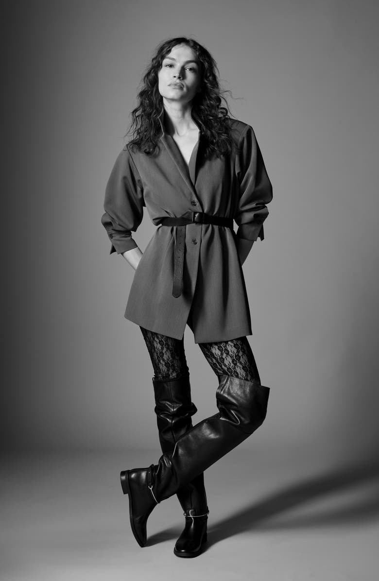 Kenneth Cole Pull-On Lace Flare Pants, Alternate, color, Black