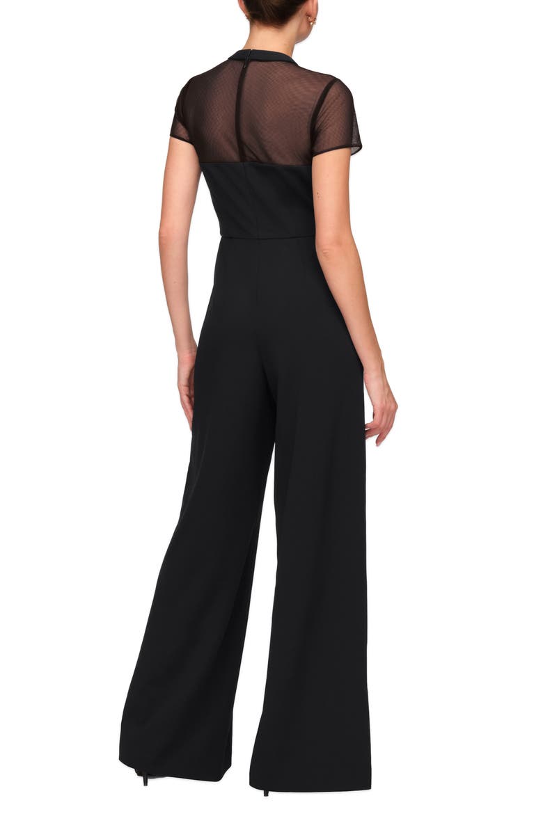Stretch Crepe Jumpsuit, Alternate, color, BLACK