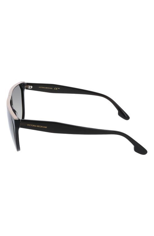 Victoria Beckham 61mm Gradient Tea Cup Sunglasses In Black