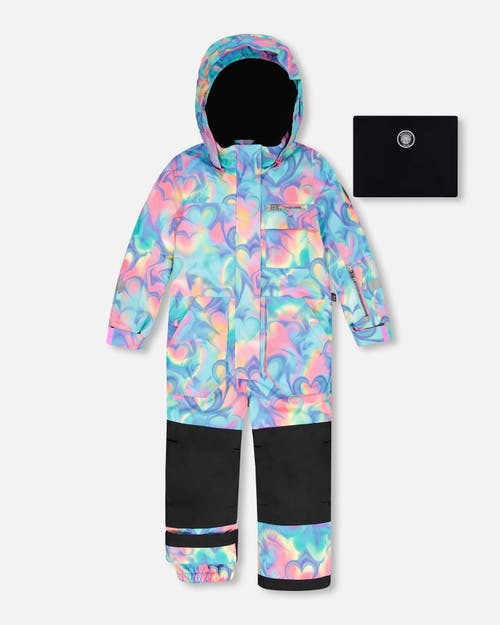 Deux Par Deux One-piece Play Snowsuit In Blue