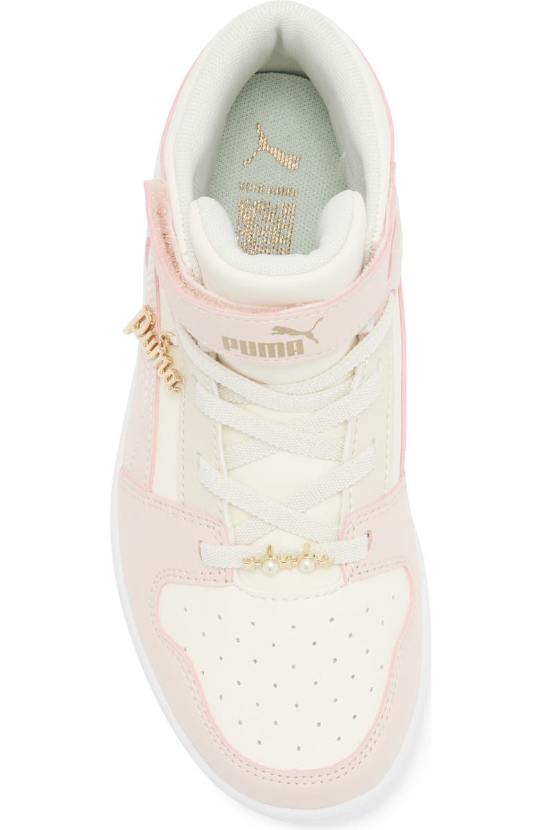 PUMA Kids' Rebound Layup High Top Sneaker, Alternate, color, Frosted Ivory/ Island Pink