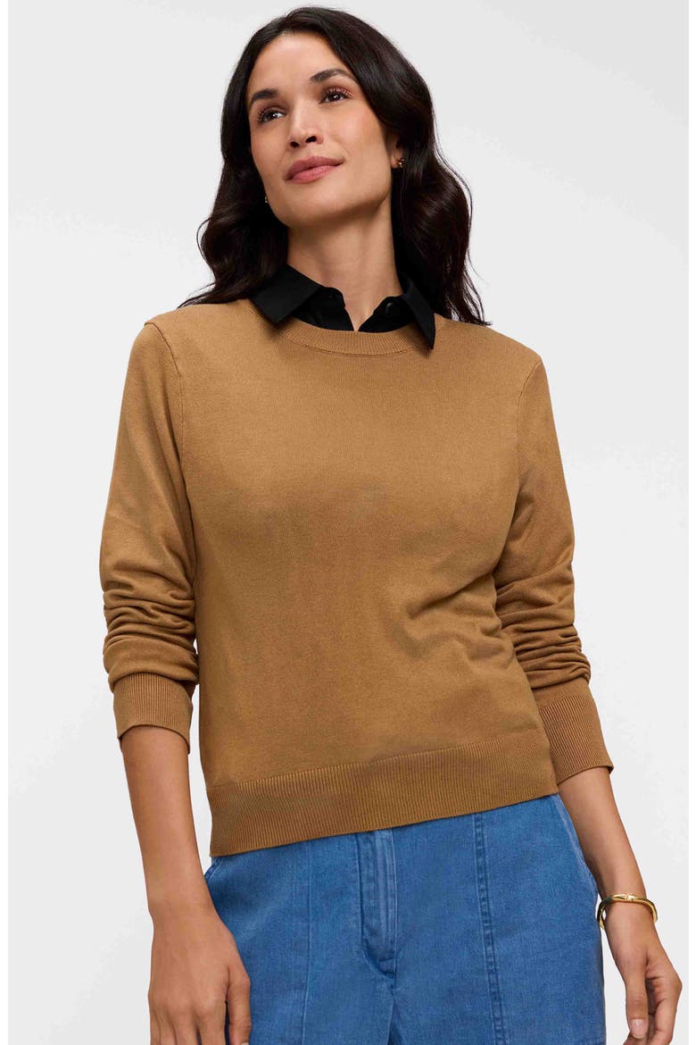 Dina Knit Three Quarter Sleeve Button-Up Shirt, Alternate, color, BLACK