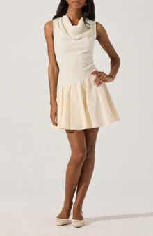 ASTR the Label Cowl Neck Mixed Media Minidress