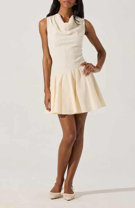 ASTR the Label Cowl Neck Mixed Media Minidress