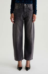 AG Hattie Crystal Embellished High Waist Barrel Jeans