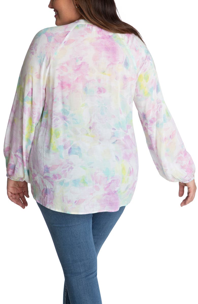 Adyson Parker Floral Print Blouse, Alternate, color, Spring Lilac Combo