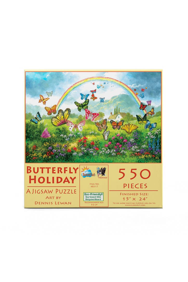 Butterfly Holiday 550 piece Jigsaw Puzzle for Adults, Alternate, color, Multicolor