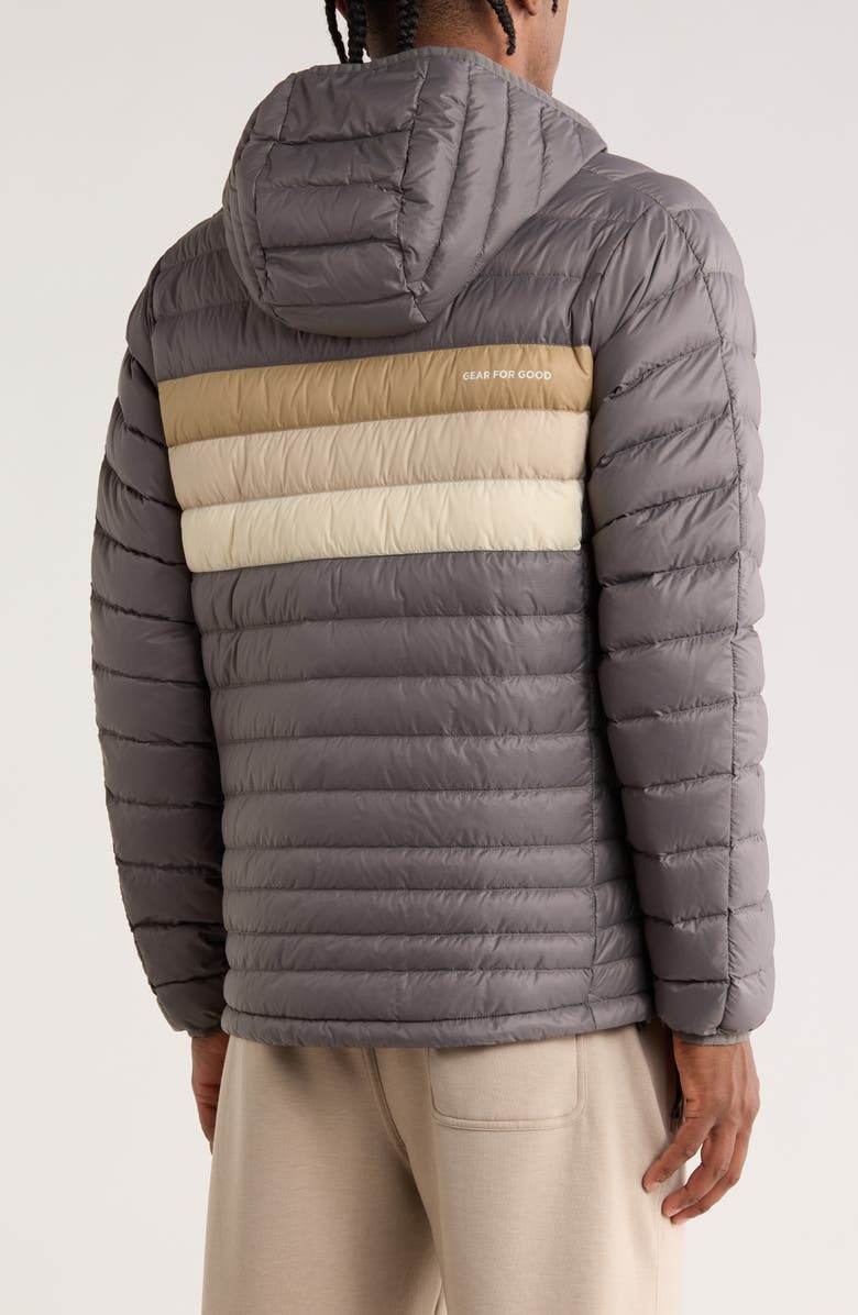 Cotopaxi Fuego Water Resistant 800 Fill Power Down Hooded Jacket, Alternate, color, Cinder Stripes