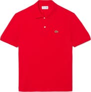 Lacoste Essentials Classic Fit Cotton Blend Piqué Polo