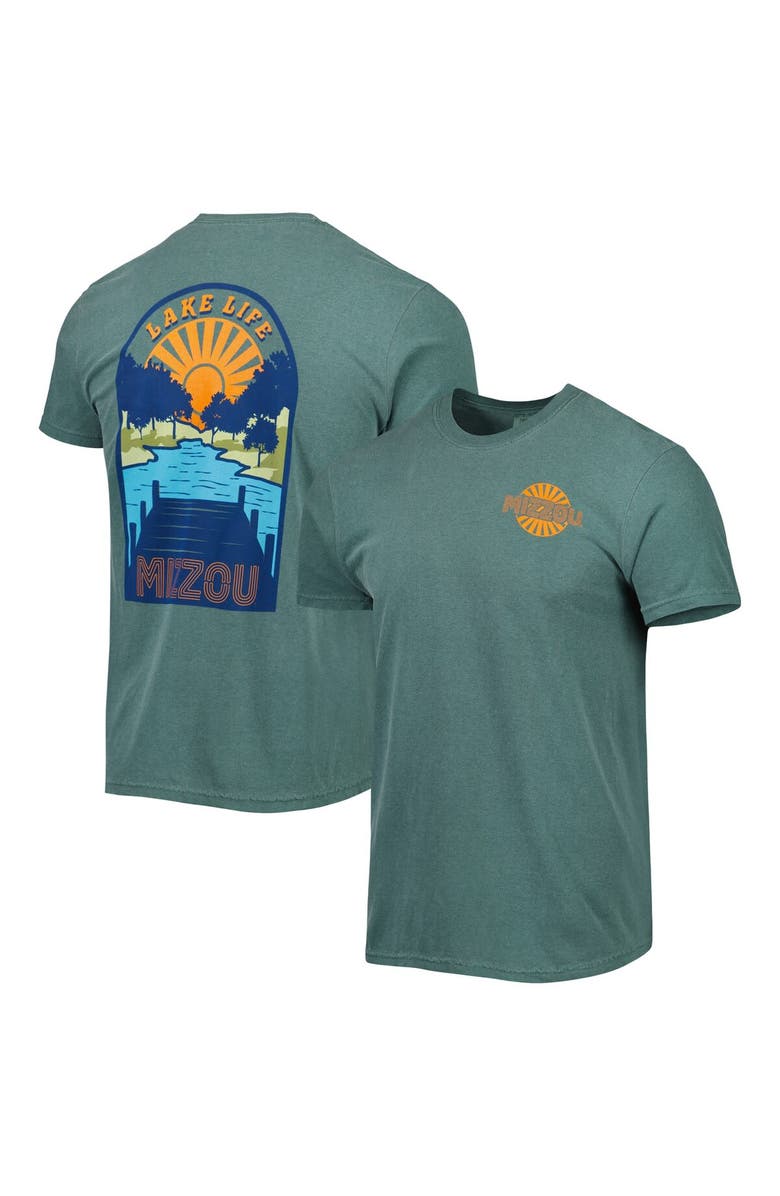 IMAGE ONE Men's Green Missouri Tigers Lake Life Comfort Color T-Shirt, Alternate, color, Green