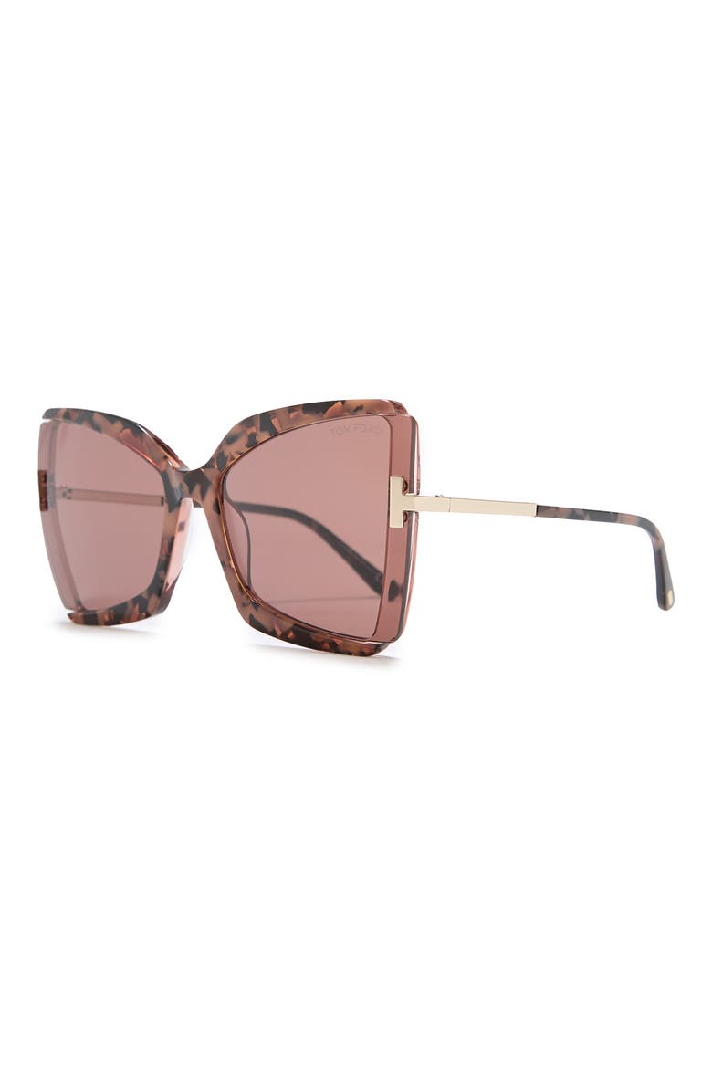 Gia 63mm Cat Eye Sunglasses, Alternate, color, COLOURED HAVANA / VIOLET