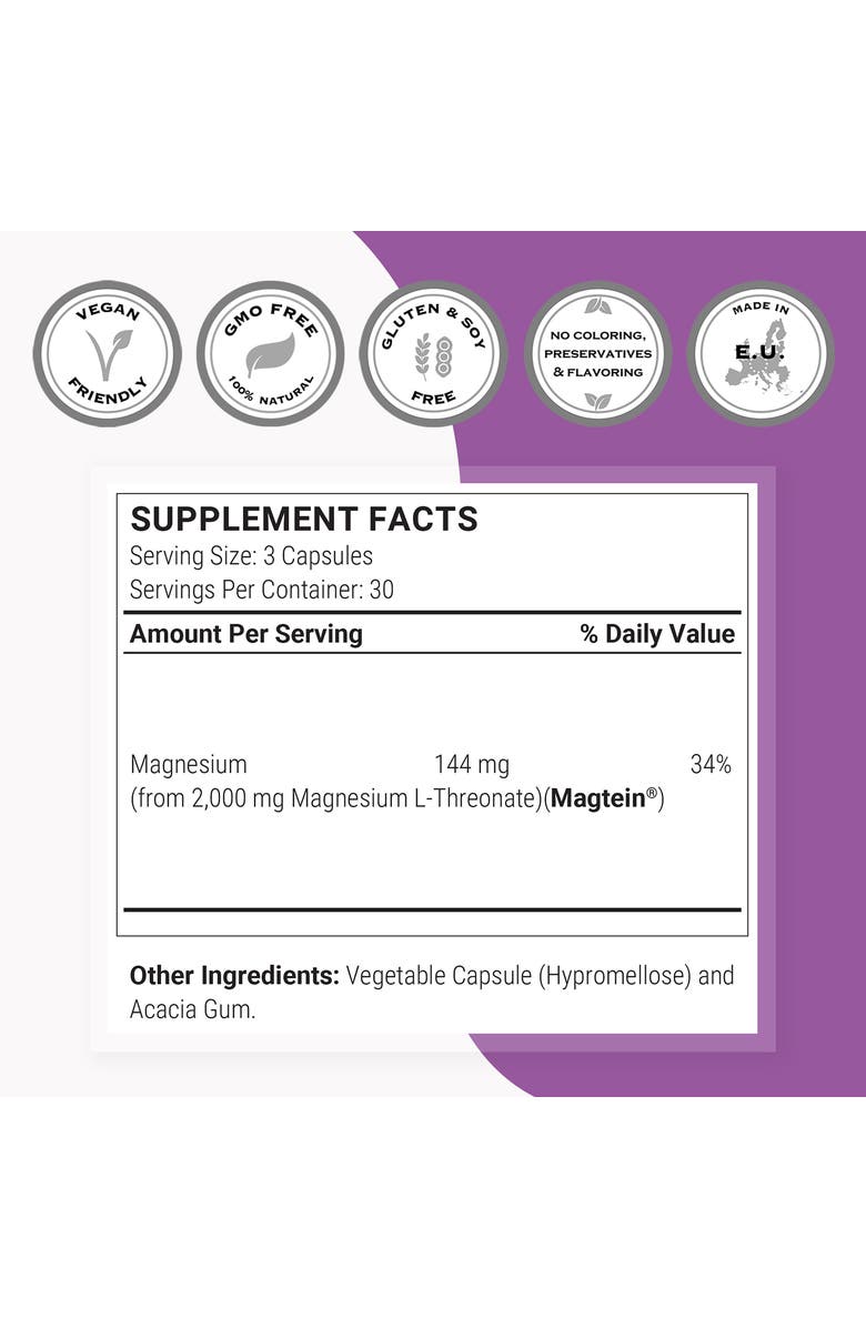 SuperSmart Magnesium L-Threonate 2000mg, Alternate, color, NO COLOR