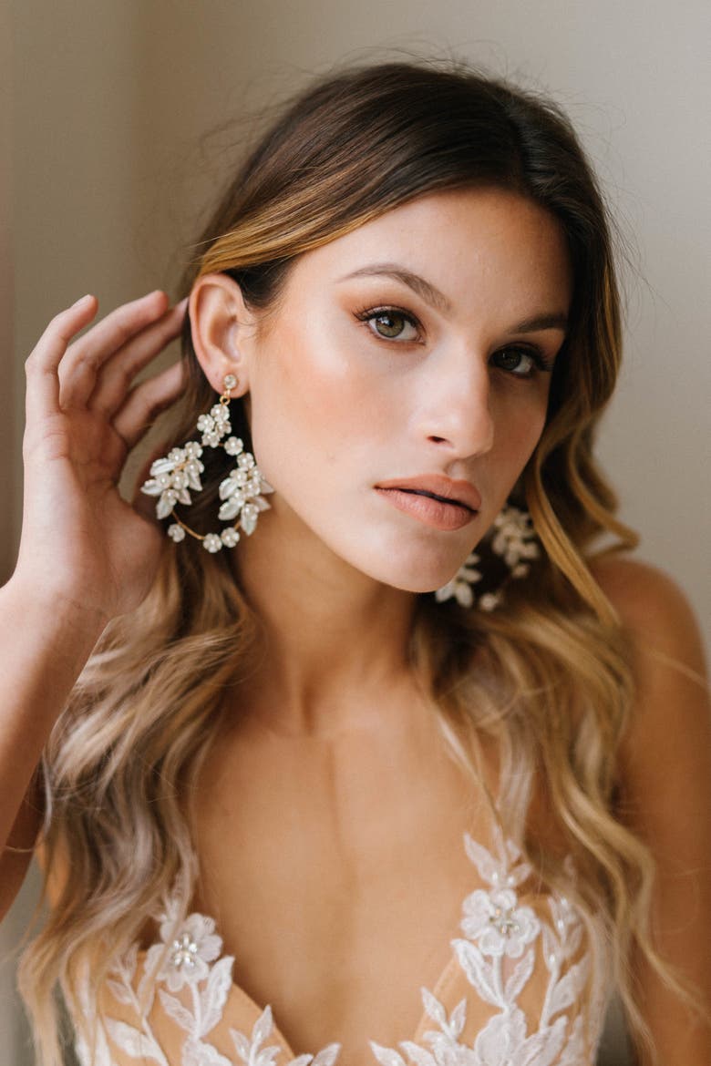 Lola Bridal Earrings, Alternate, color, Gold