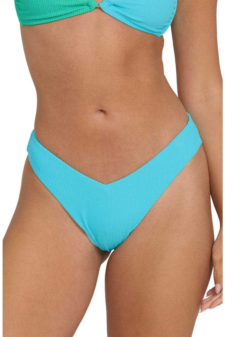 Sunrays V-Cut Hike Bikini Bottoms, Main, color, OCEAN SPRAY