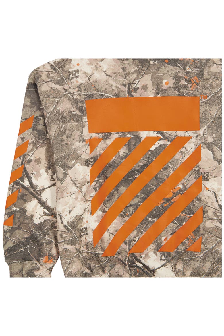 Kids' Camo Printed Diag Hoodie, Alternate, color, CORNSTALK