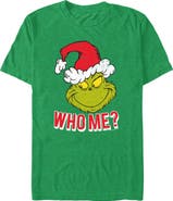The Grinch Men's The Grinch Santa the Grinch Who Me Graphic T-Shirt