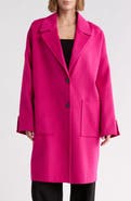 BOSS Cattina Notch Lapel Wool Blend Coat