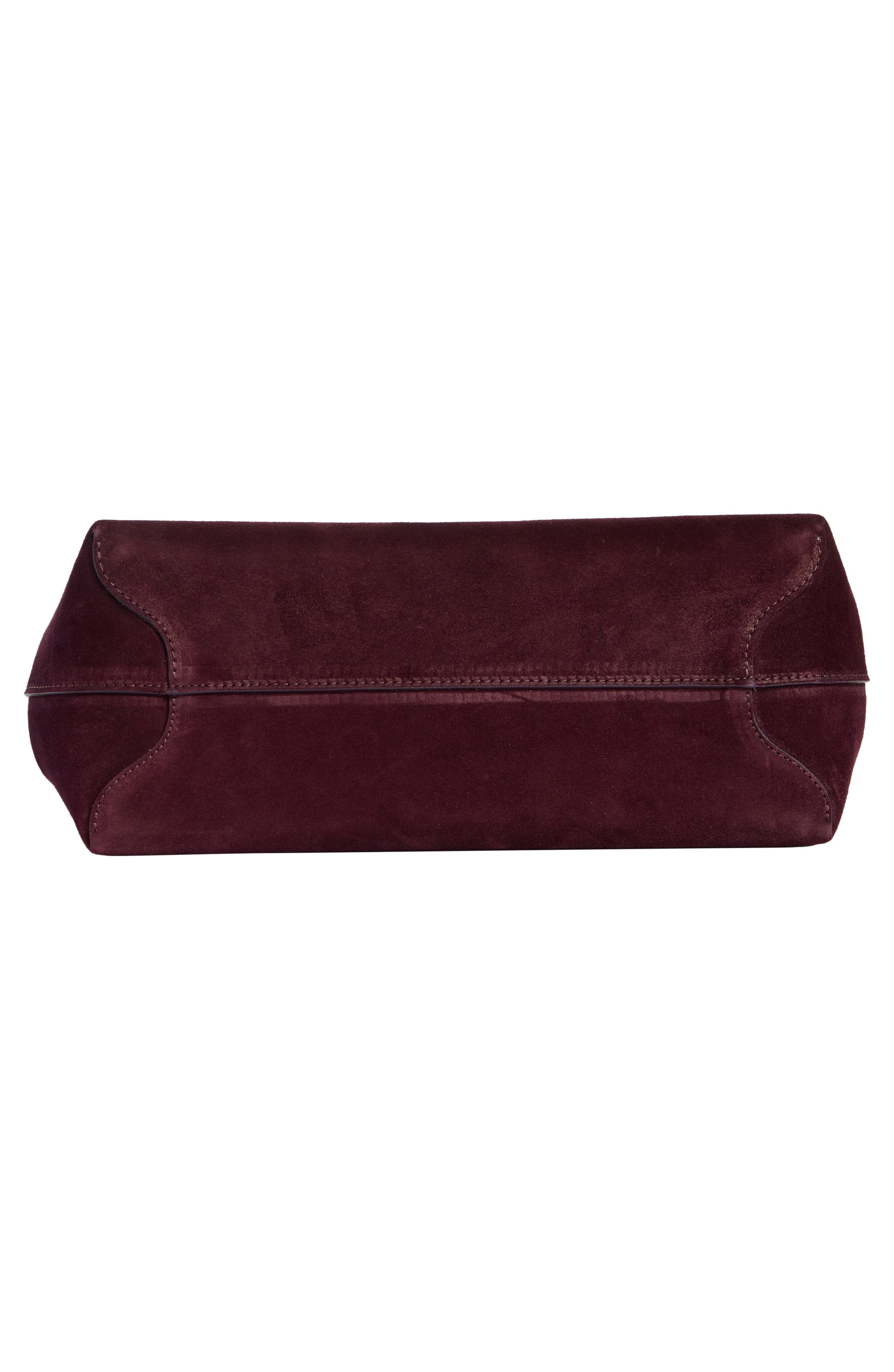 Longchamp Aubergine Medium Leather Tote Bag, Alternate, color, 