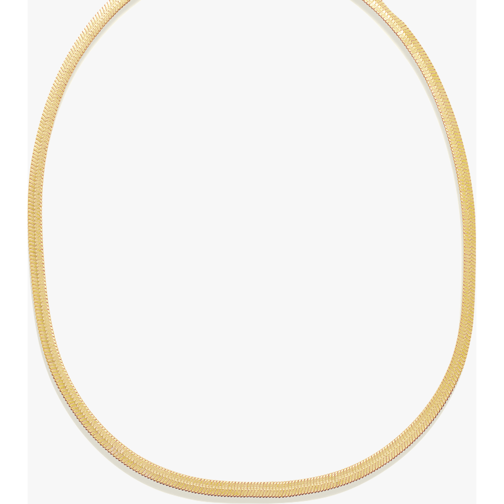 Ben Oni Herringbone Necklace, 3mm In Gold