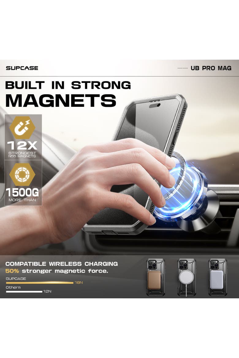 iPhone 16 Pro Max 6.9 inch Unicorn Beetle PRO MAG Rugged MagSafe Case, Alternate, color, Titanium Gray