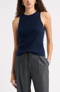 Nordstrom Cable Knit Cashmere Sweater Tank